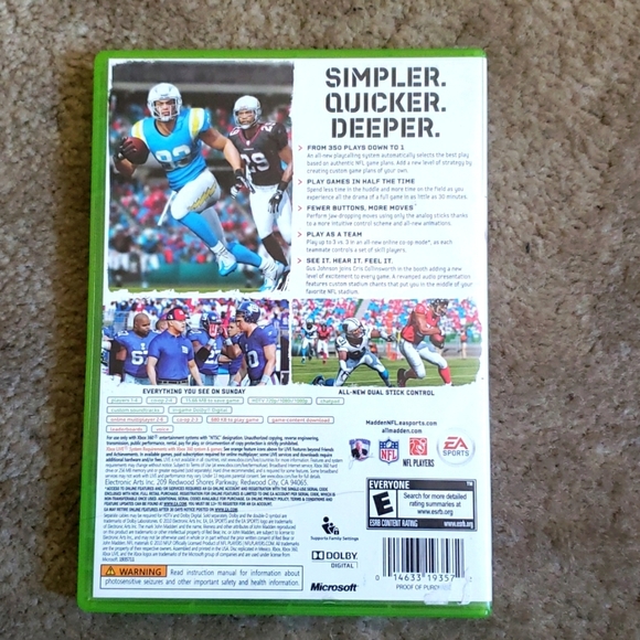 3 NFL Madden NFL GAMES Xbox 360 - Picture 3 of 13